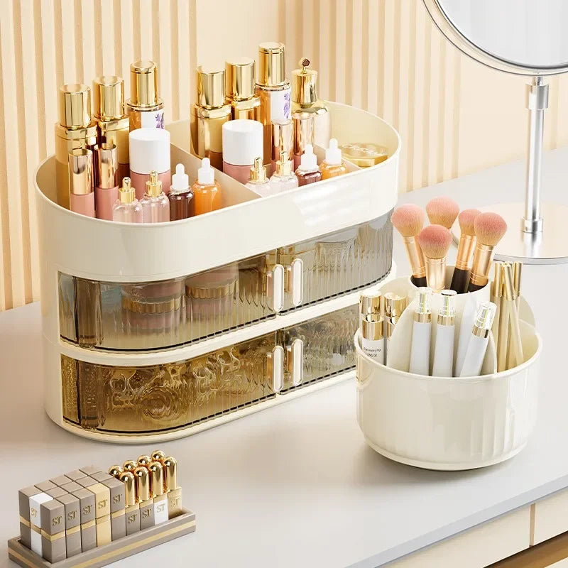 2 Layer cosmetic organizer storage box