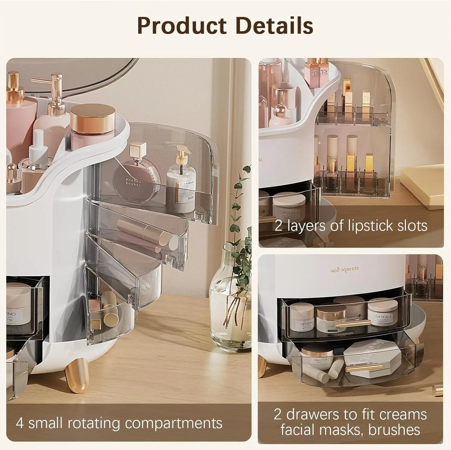 luxury cosmetic Storage Organizer large capacity
