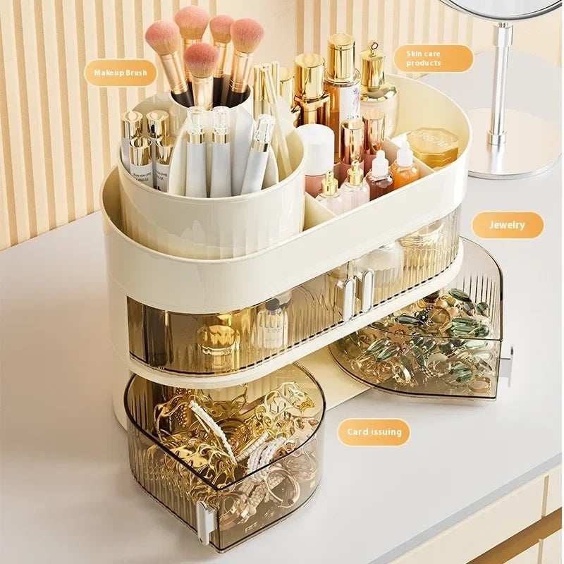 2 Layer cosmetic organizer storage box