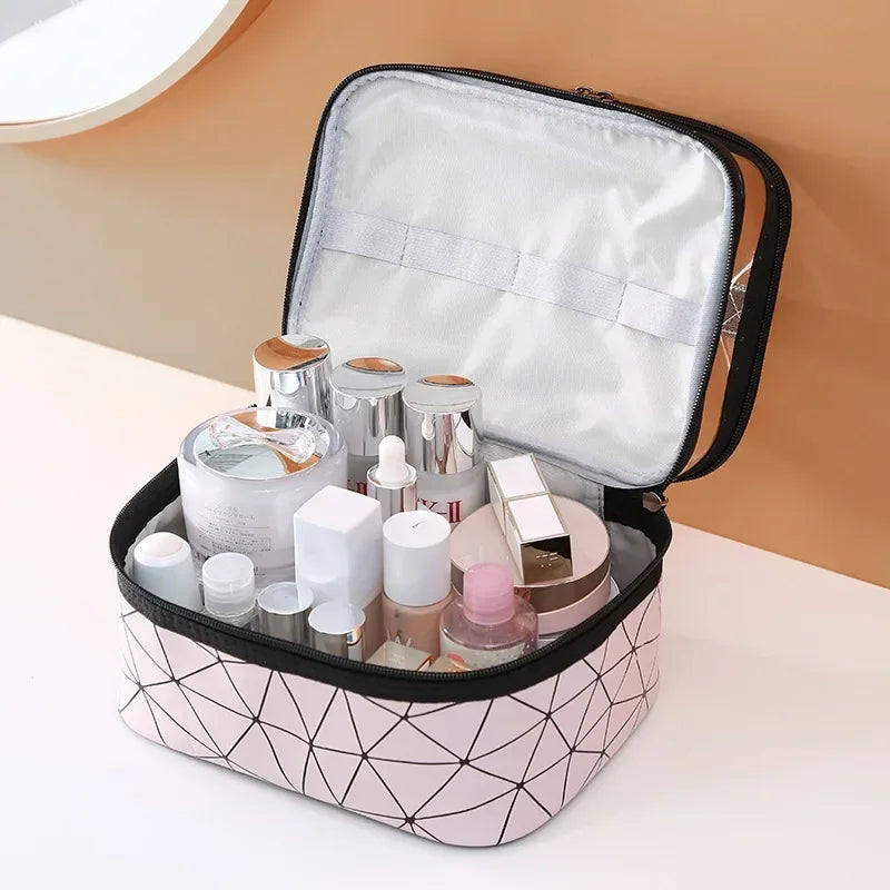 Double Layer Daimond Cosmetic Bag (Random Color)