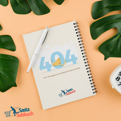 404 error page not found Spiral Notebook