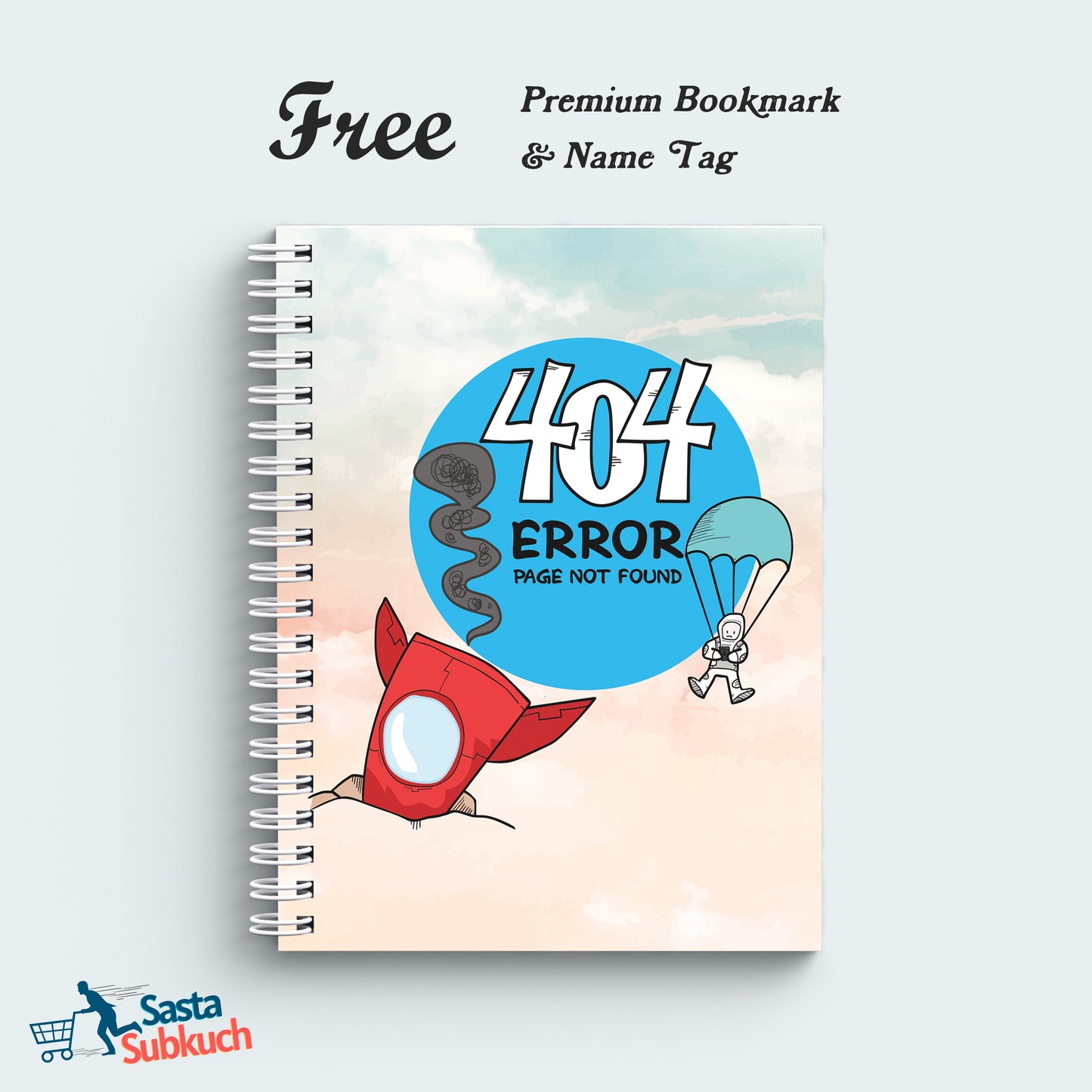 404 error page not found Spiral Notebook