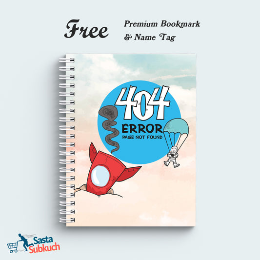 404 error page not found Spiral Notebook