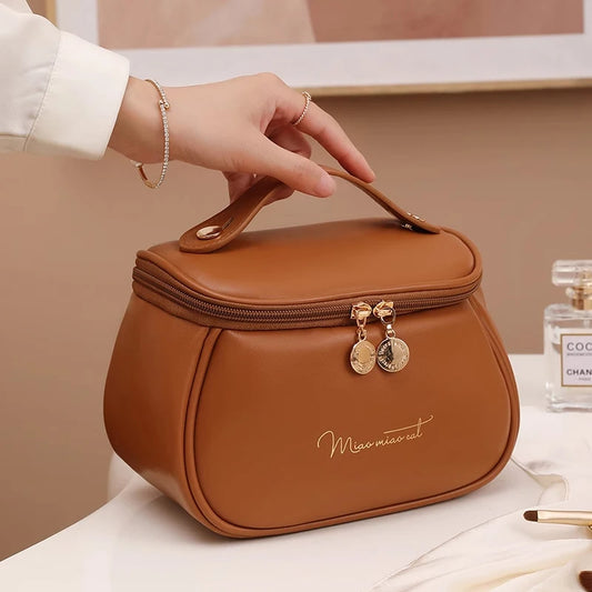 PU Leather Makeup Storage Pouch (Random Color)