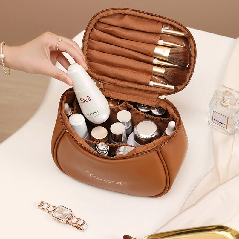 PU Leather Makeup Storage Pouch (Random Color)