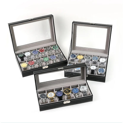 PU Leather Watch Organizer Box