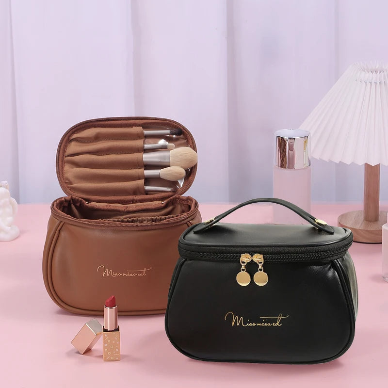 PU Leather Makeup Storage Pouch (Random Color)