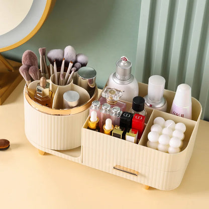 360° rotating brush with cosmetic organizer